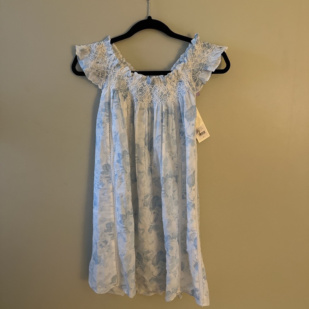 LoveShackFancy Finchley dress in Slate Blue Dream